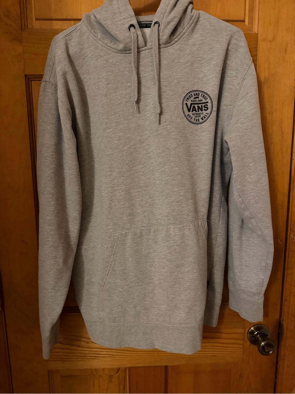 Vans Light Gray Crewneck Hoodie with Chest Logo